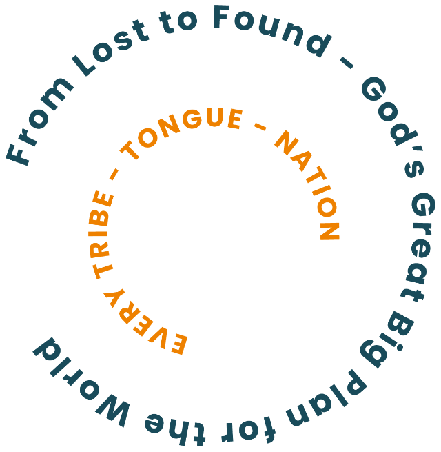 Circular Lost & Found Club seal reading “From Lost to Found – God’s Great Big Plan for the World – Every Tribe, Tongue, Nation”